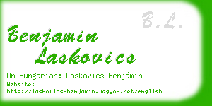 benjamin laskovics business card
